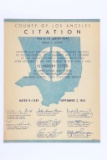 Los Angeles CD V-J Day Certificate