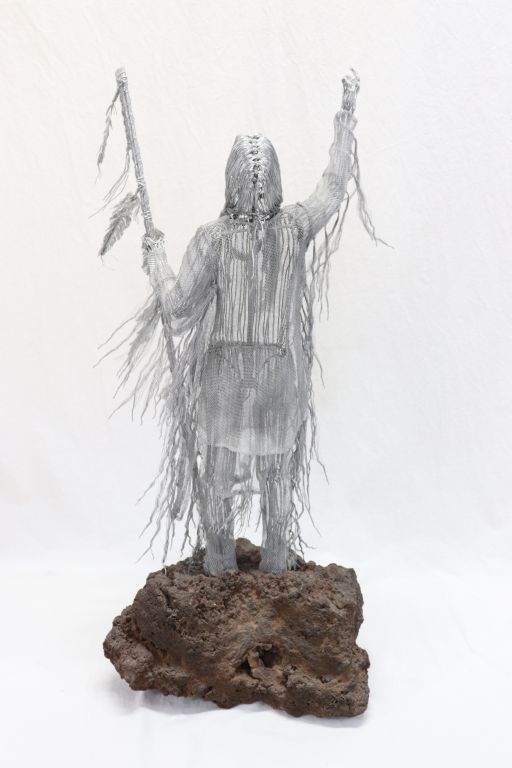 Lui Escoto  LUI ESCOTO Wire Sculpture of Native American