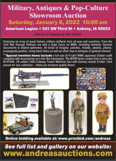 Antiques, Military & Pop Culture Auction