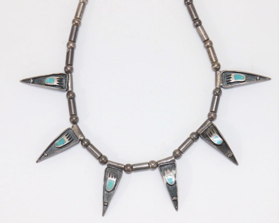 Native American Silver/Turquoise Necklace