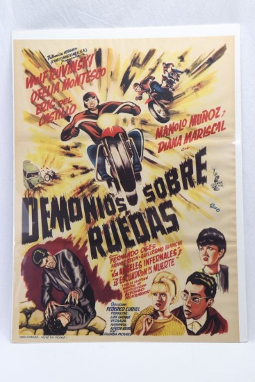 Mexican Movie Poster 'Demons on Wheels'