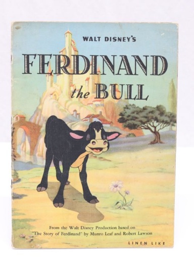 1938 Disney Ferdinand the Bull Linen Book