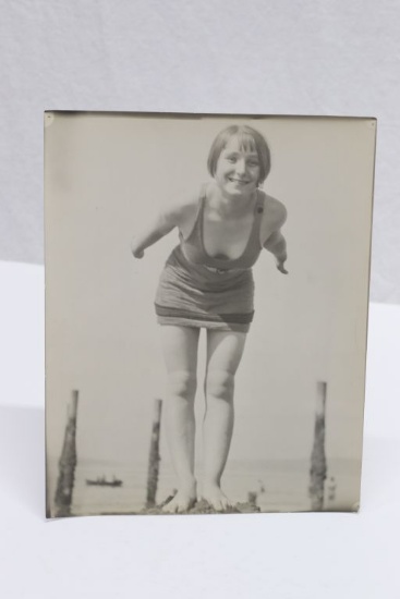 c.1920's Antique 8 X 10 Swimsuit Photo