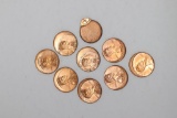 (10) Unc. Lincoln Cent Errors