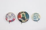 Lot (3) Antique Advertising Pinbacks