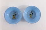 (2) Antique Mickey Mouse Cereal Bowls