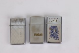 Lot (3) Antique Zippo Lighters