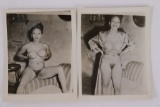 (2) 1950's Nude Black Model Photos