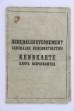 WWII Occupied Poland Kennkarte/ID Book