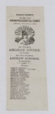 Civil War 1864 Lincoln Presidential Ballot