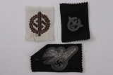 WWII Nazi German Bevo Patches Lot (3)