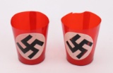 Rare 1930's German Nazi Celluloid Candle Holders (2)