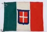 WWII Italian Hitler Visit Rally Handheld Flag