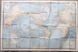 Large Sized 1943 Nat'l Geographic World Map