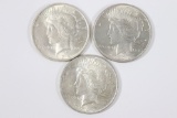 (3) 1922 Peace Dollars - nice conditions!