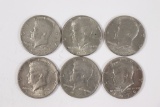 (6) 1970's Kennedy Half Dollars