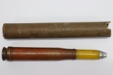 WWII German 20mm Inert Cannon Shell - 1937 dated