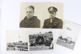 (5) WWII Photos - Army Chaplain & Cemetery