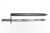 WWI Swiss Sawback Long Bayonet