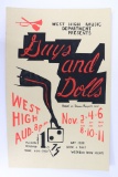 Vintage Guys and Dolls Musical Poster