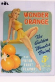 1940's Wonder Orange Drink Advertising Sign