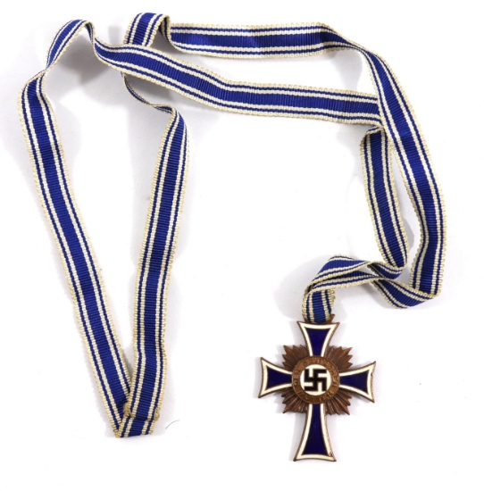 WWII Nazi Mother's Cross Medal w/Ribbon