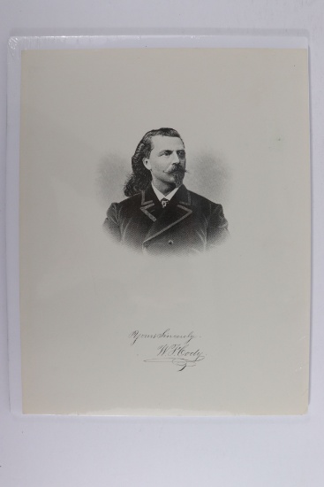 1800's WF Cody/Buffalo Bill Engraving/Print