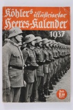 1937 Nazi Illustrated Army Calendar Book