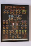 WWI Framed Poster of U.S. Army Medals