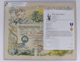 WWII Decorated USN Officer Certificate
