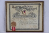 1933 Daughters of Confederacy Certificate