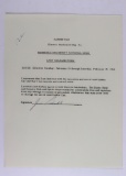Jim Piersall (Red Sox) Signed Contract