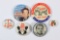 Group of (6) Unique Political Pin-Backs