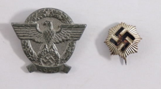 Lot of (2) WWII Nazi Pins