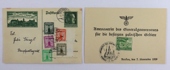 (2) WWII Nazi Postal Items