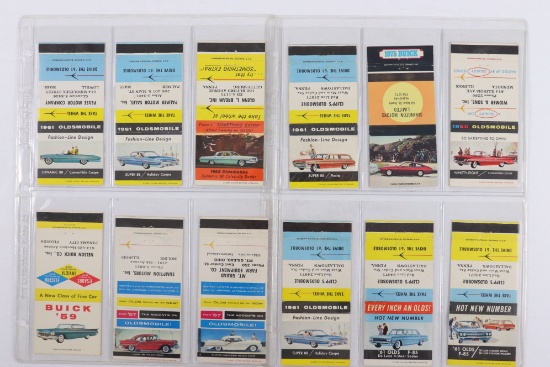 (12) 1950's/60's Buick Matchbooks