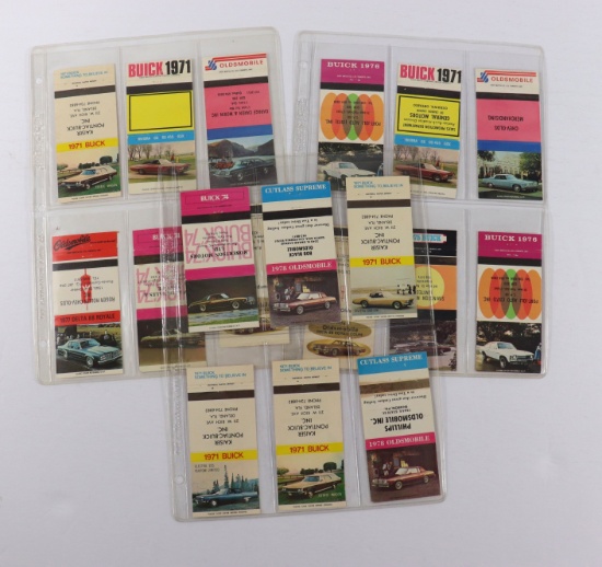 (18) 1960's/70's Buick Matchbooks