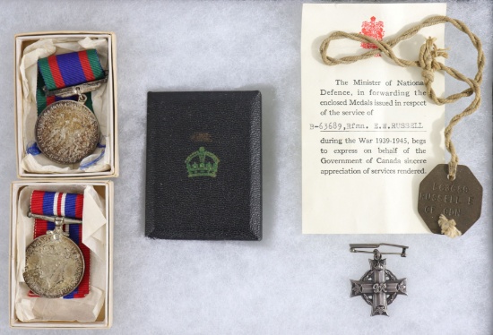 WWII Canadian Deceased Soldier Medal Set