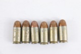 (6) WWII .45 Caliber Bullets 1943 Dated