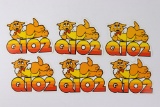 Dallas Q102 (6) c.1970's Promo Stickers