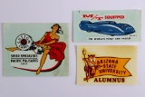 Group of (3) Vintage Window Decals