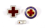 Lot of Antique Red Cross Pins