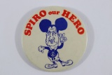 Scarce Spiro Agnew/Mickey Mouse Pin