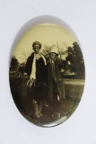 1920's Flapper Era Photo Button of 2 Girls