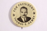 Thomas E. Dewey for President Pin-Back