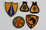 (5) WWII U.S. Army Cavalry Patches