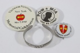 Vietnam Protest Pins & POW Bracelet