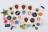 Lot of (30) Vintage Music Band Pin-Backs