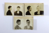 (3) Circa 1919 OR State Prison Inmate Cards