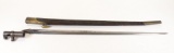 British Socket Cruciform Bayonet W/Scabbard